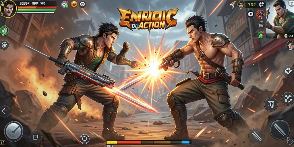 Tampilan menakjubkan aksi dalam gameplay 93337.