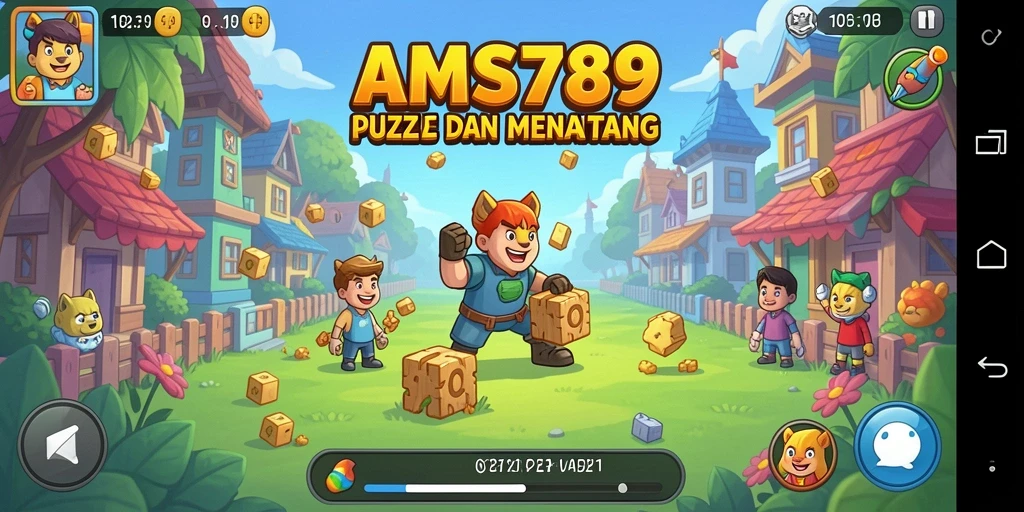 Tampilan gameplay menarik dan penuh warna dari AMS789.