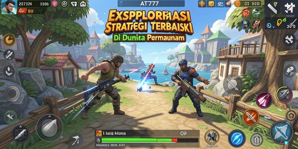 Screenshot utama menunjukkan strategi yang menegangkan dalam AT777.