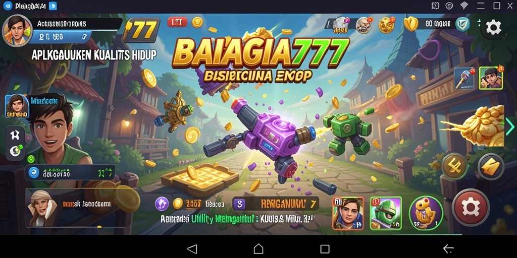 Tampilan antarmuka utama aplikasi BAHAGIA777 yang modern dan intuitif.