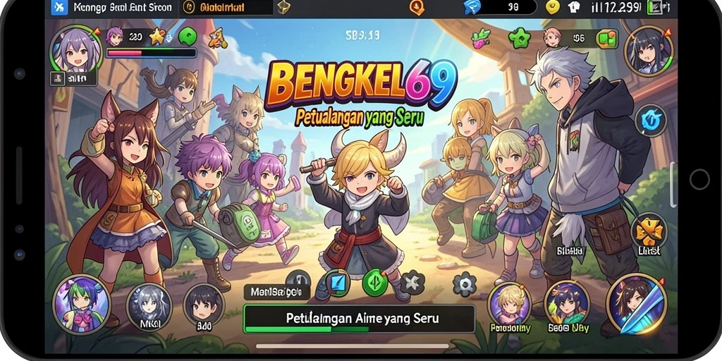 Screenshot BENGKEL69 menampilkan aksi seru di dunia anime.
