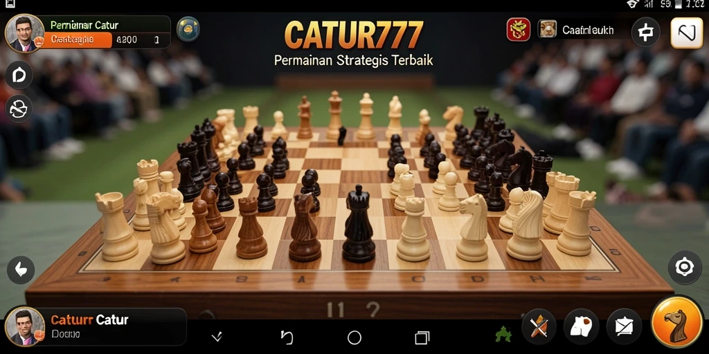 Tampilan menarik gameplay catur dalam CATUR777.
