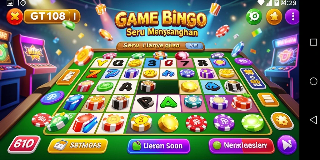 Screenshot GT108 menampilkan keseruan gameplay Bingo yang mendebarkan.