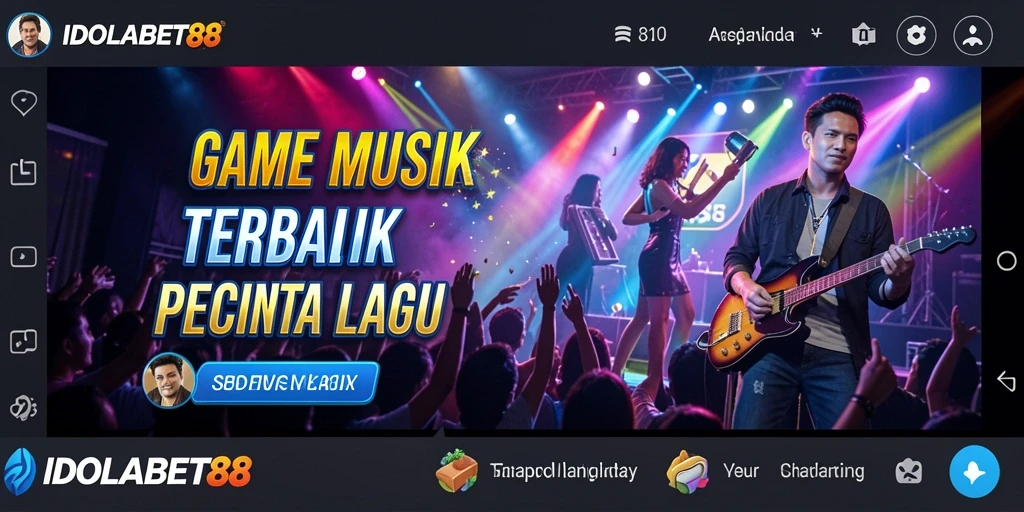 Screenshot gameplay IDOLABET88 menampilkan pengalaman seru menyanyi dan tantangan musikal.