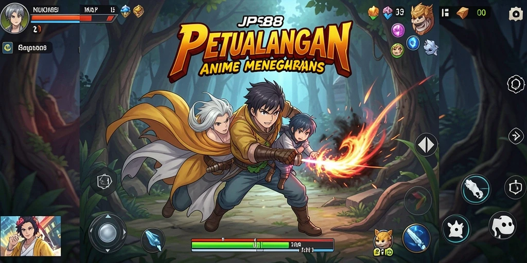 Tangkapan layar JPS88 menampilkan aksi seru dalam dunia Anime.