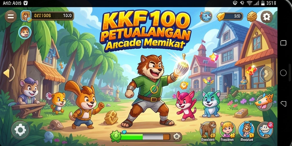 Screenshot menunjukkan karakter dalam aksi seru di KPK100.