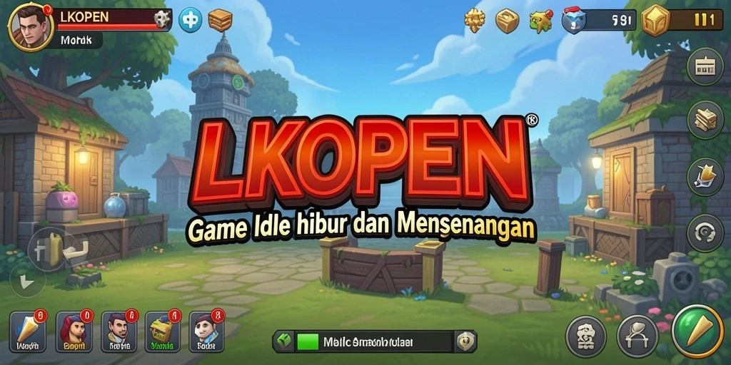 Screenshot LKOPEN menampilkan karakter dalam mode gameplay Idle yang seru.