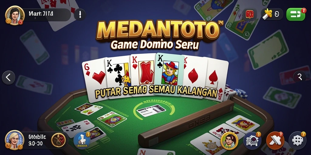 Tampilan gameplay seru dalam MEDANTOTO dengan fitur Domino yang menarik.