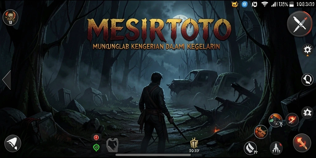 Menampilkan gameplay mengerikan dalam dunia kegelapan.