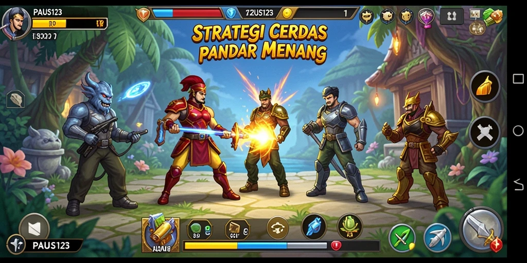 Tangkapan layar utama PAUS123 menampilkan momen strategi yang menegangkan.