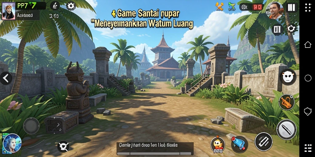 Tampilan gameplay PP7 yang cerah dan menyenangkan saat dimainkan.