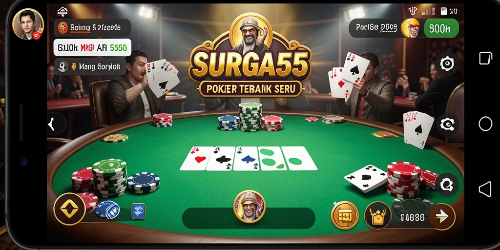 Tampilan gameplay seru Poker di SURGA55