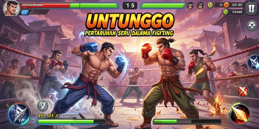 Gameplay menegangkan dengan pertarungan seru di UNTUNGGO.